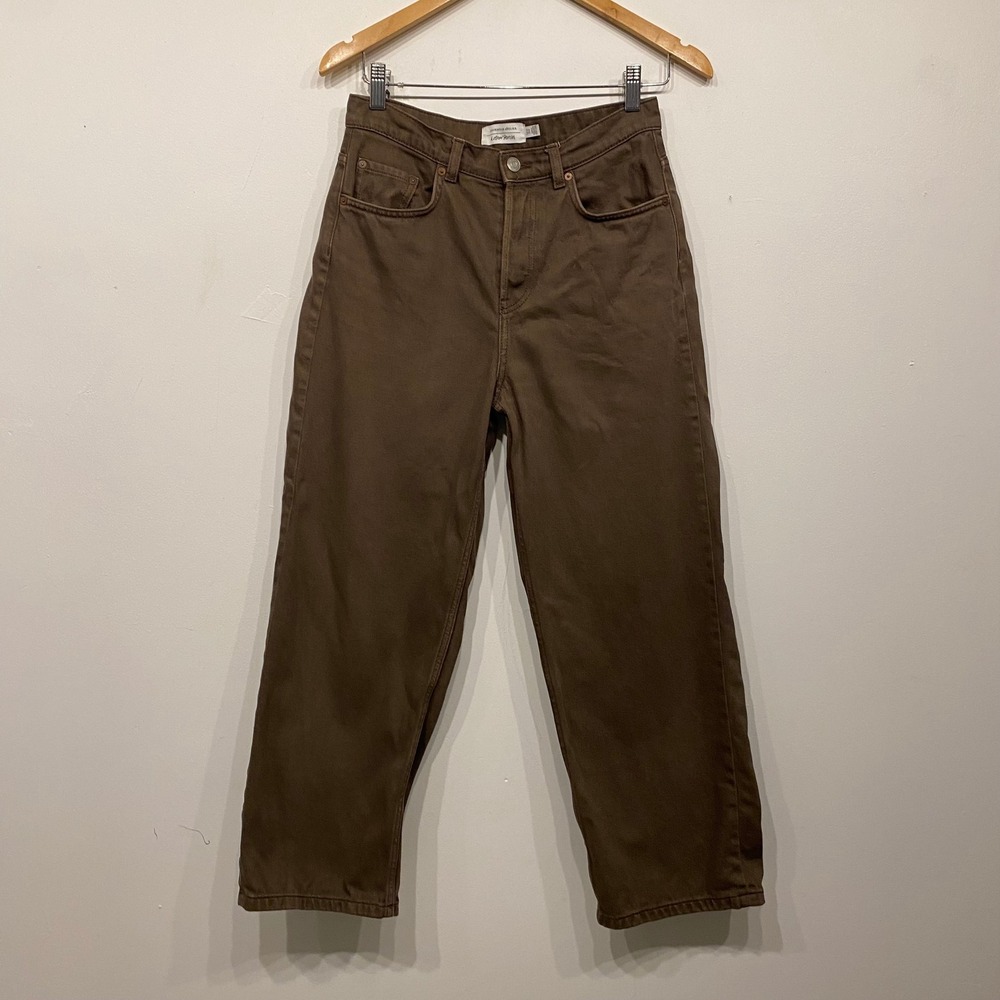 & Other Stories Stockholm Atelier Brown High Waisted Straight Leg Jeans Size 27